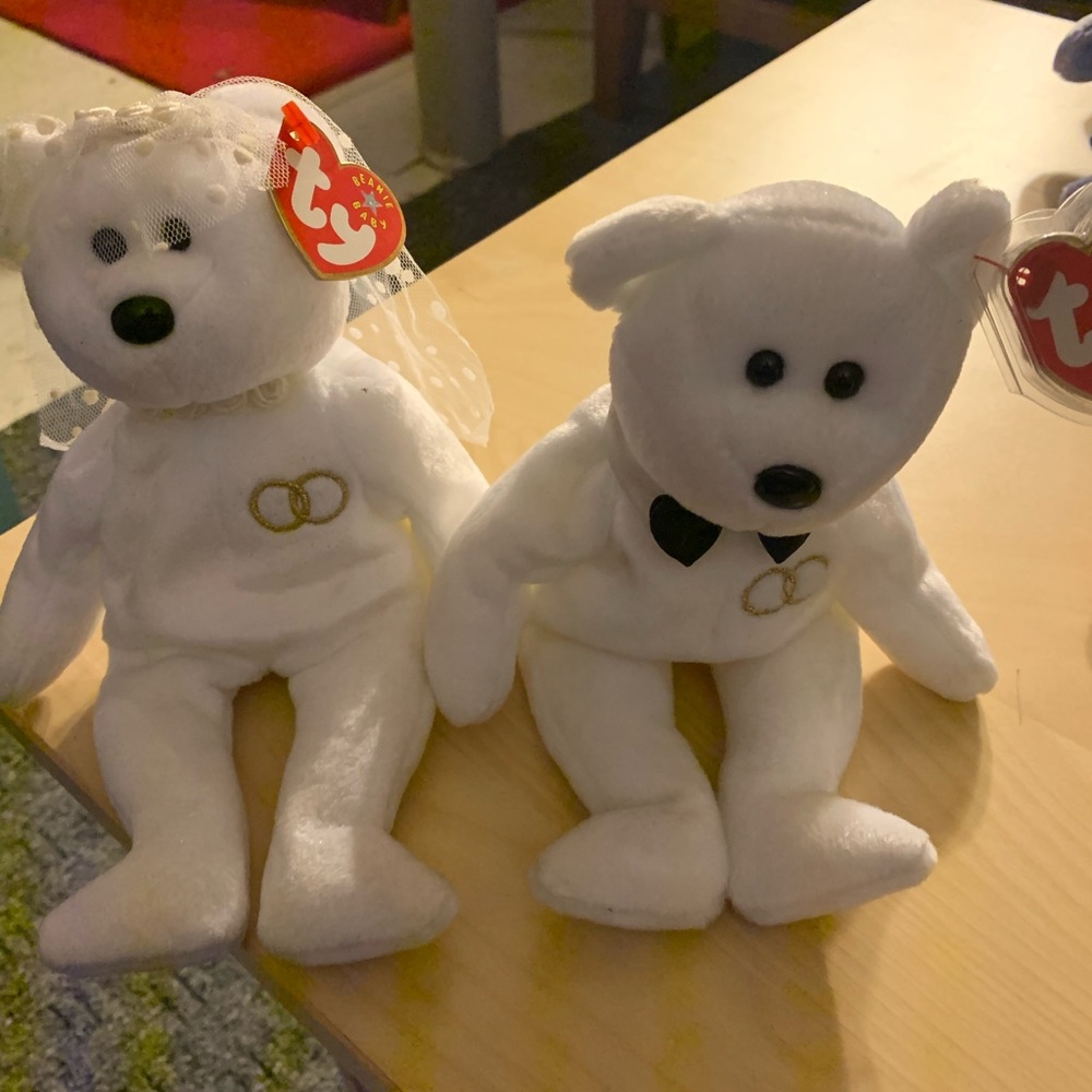 Rare beanie baby pair. “. Mr. and mrs. “. Mint